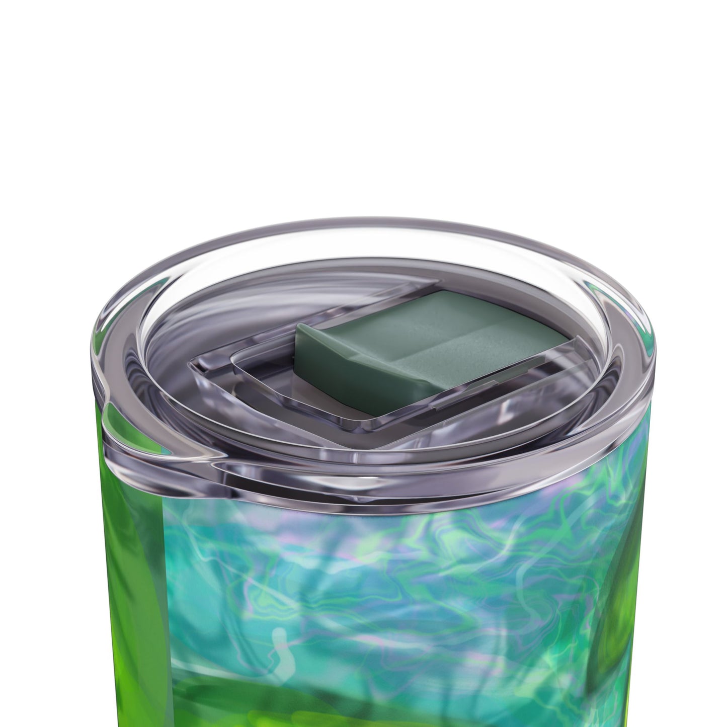 Skinny Tumbler with Abstract Water Design, Eco-Friendly Drinkware, Cool Gift for Her, Summer Vibes, Home & Office Decor, Lily Pads, Fish Pond