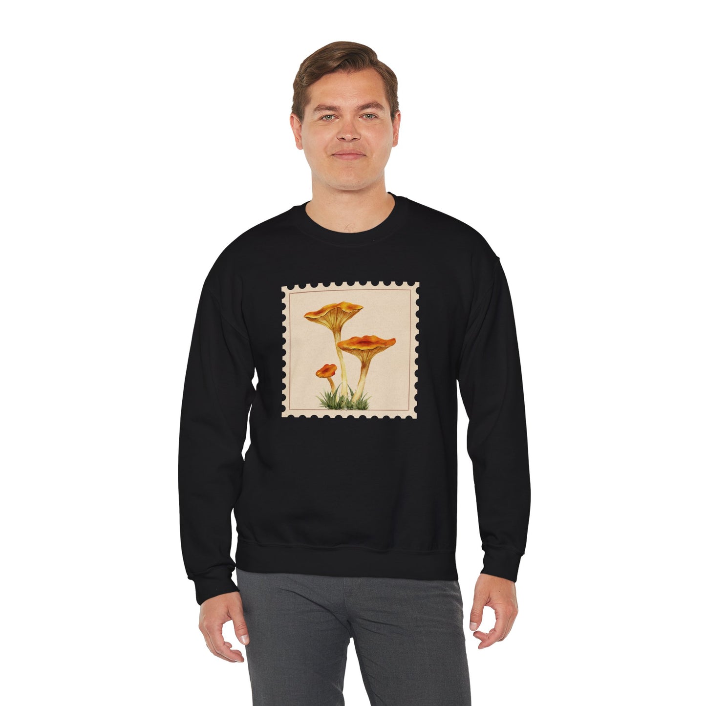 Vintage Floral Crewneck Sweatshirt, Cozy Fall Wear, Unisex Gift, Mushroom Art Apparel, Nature Lover Outfit, Comfy Mushroom Crewneck, Vintage Style