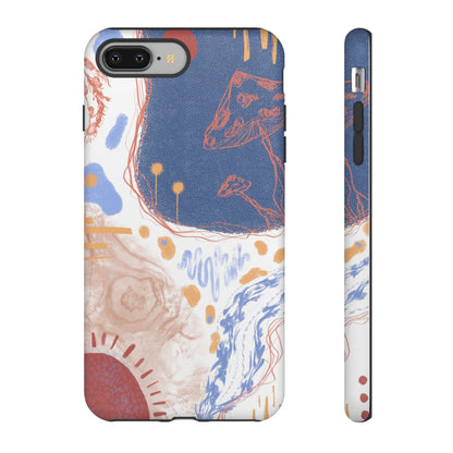 Artistic Phone Case with Abstract Design, Tough Phone Case, Unique Gift, Trendy Accessories, Modern Art Case, Stylish Tech Gear