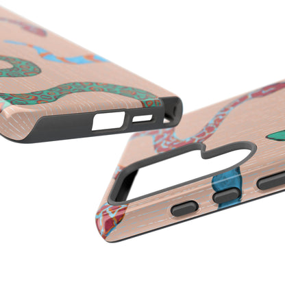 Colorful Snake Phone Case, Tough Phone Case, Unique Phone Cover, Animal Print Case, Gifts for Her, Trendy Accessories