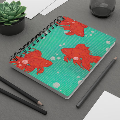 Goldfish Bubbles Spiral Notebook