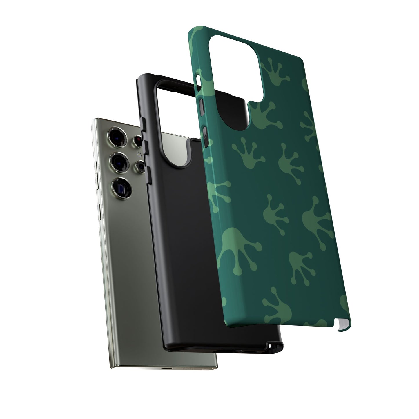Frog Print Phone Case, Nature Lover Gift, Eco-Friendly Cover, Fun Green Design, Unique Frog Accessories