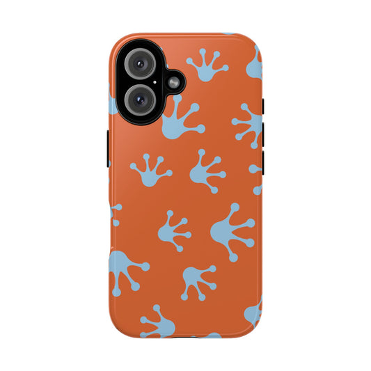 Frog Print Phone Case - Tough Cases, Orange Frog Design, Unique Gift, Fun Accessories, Vibrant Phone Cases, Cool Cases