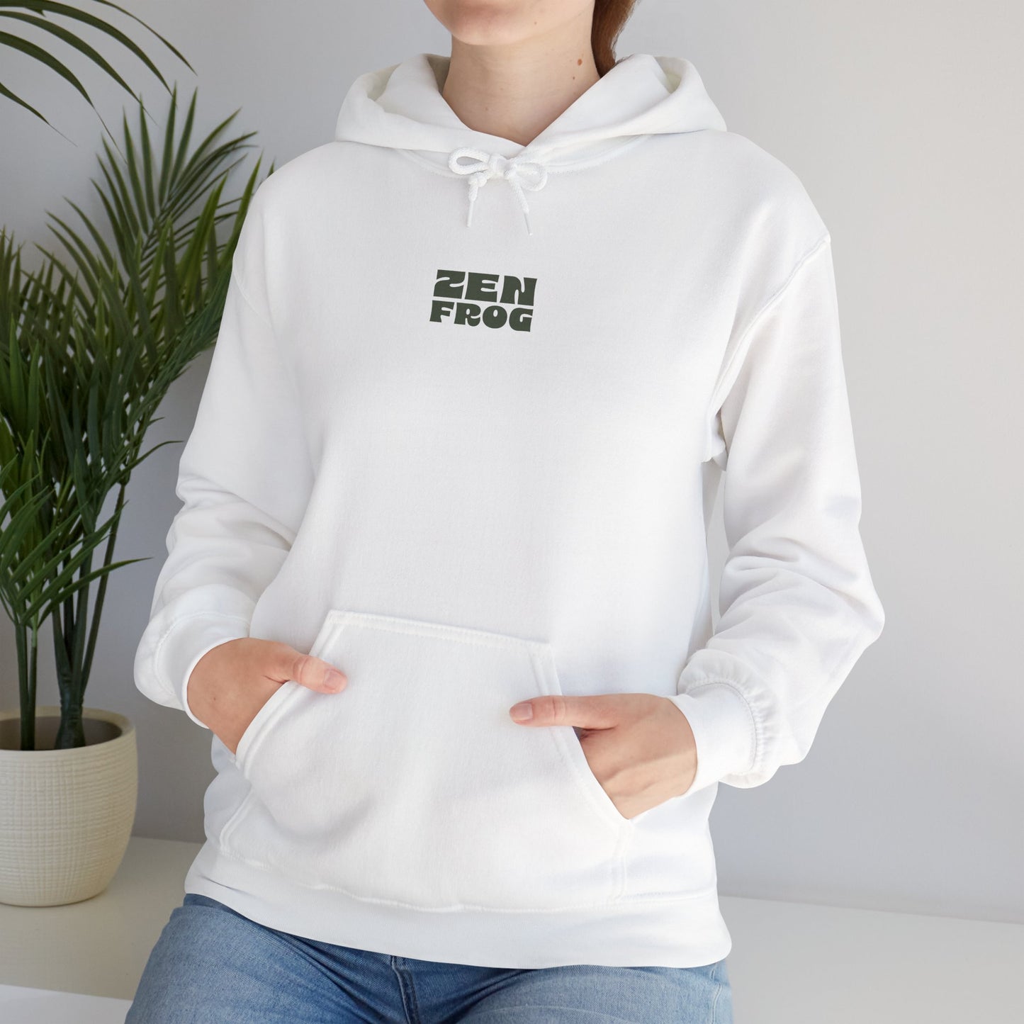 Zen Frog Unisex Hoodie | Relaxed Fashion, Cozy Sweatshirt, Unique Gift, Chill Vibes, Spring and Summer Style