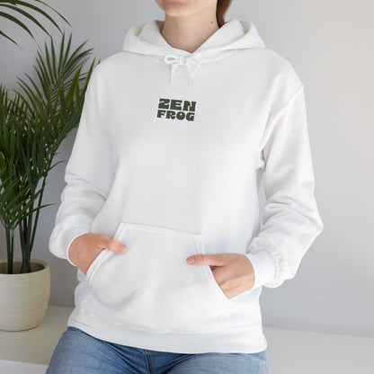 Zen Frog Unisex Hoodie | Relaxed Fashion, Cozy Sweatshirt, Unique Gift, Chill Vibes, Spring and Summer Style