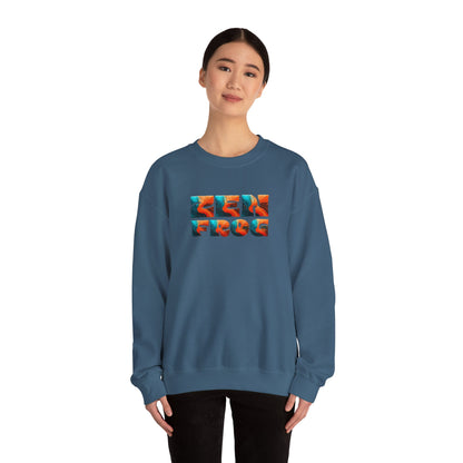 Zen Frog Crewneck Sweatshirt, Cozy Unisex Sweatshirt, Relaxed Fit Fashion, Perfect Gift for Friends, Everyday Style, Casual Wear, Simple Moon Design, Gift for Him, Gift for Her