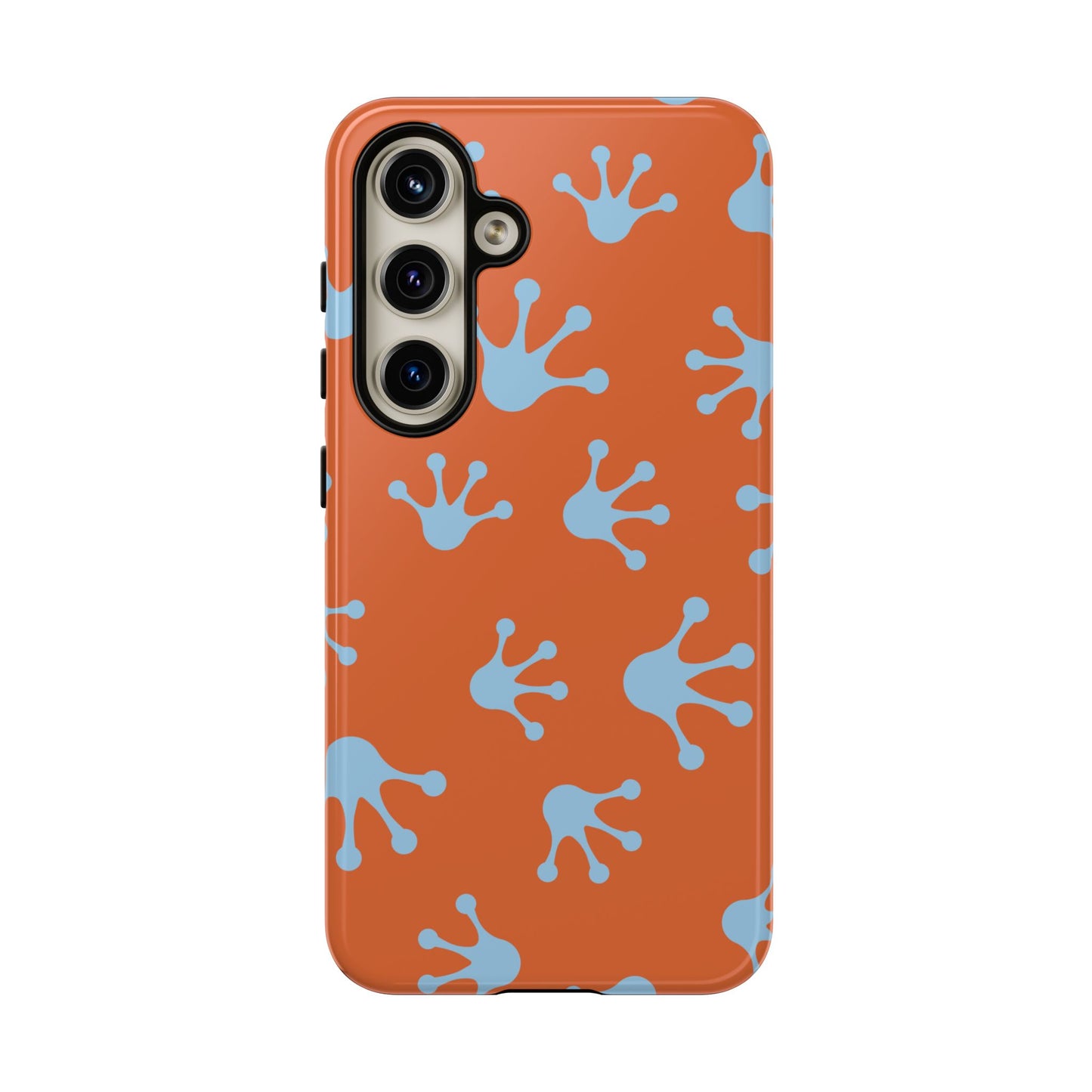 Frog Print Phone Case - Tough Cases, Orange Frog Design, Unique Gift, Fun Accessories, Vibrant Phone Cases, Cool Cases