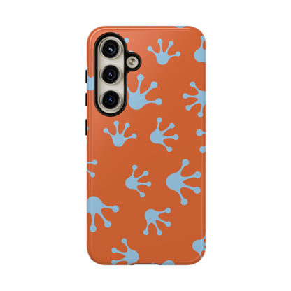 Frog Print Phone Case - Tough Cases, Orange Frog Design, Unique Gift, Fun Accessories, Vibrant Phone Cases, Cool Cases