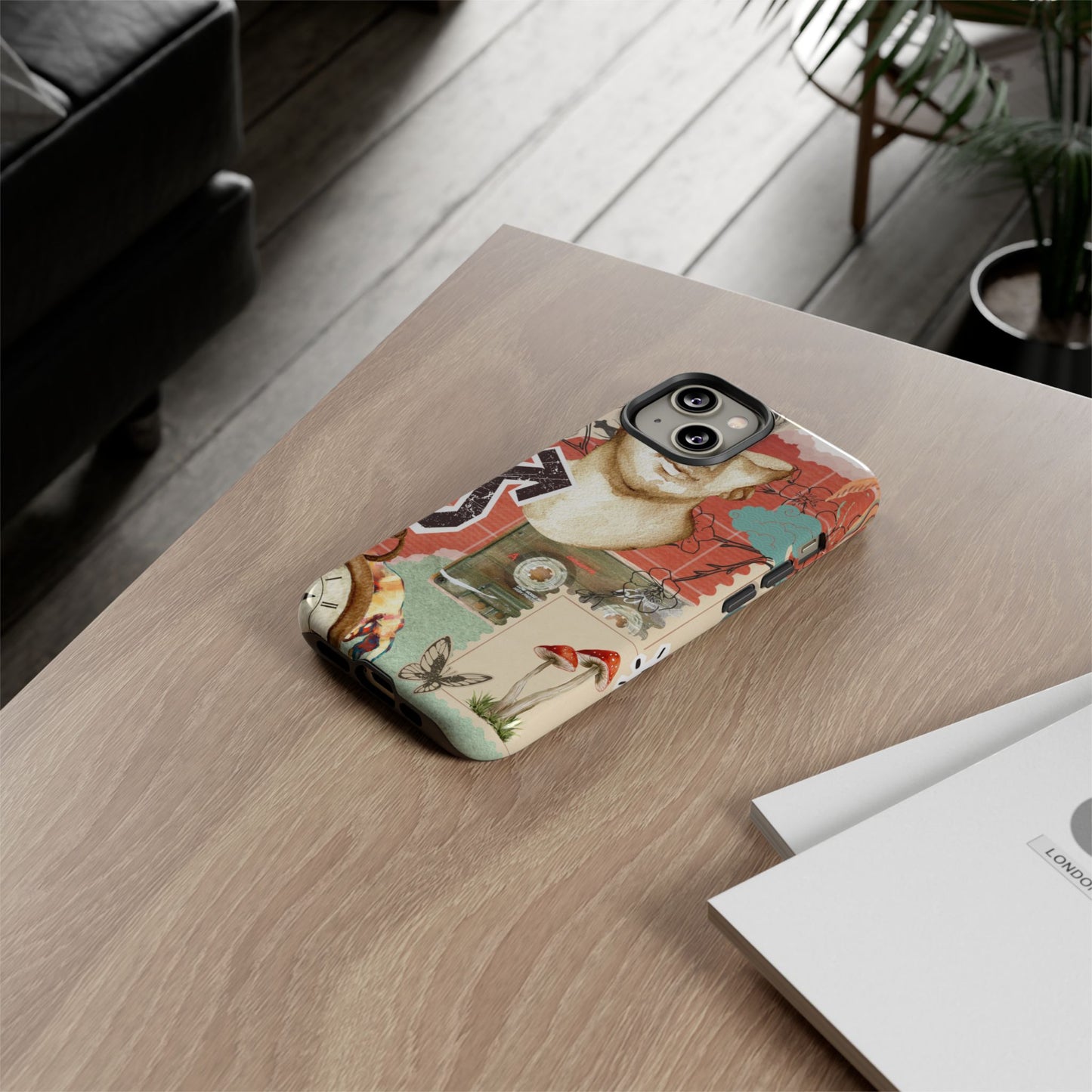 Artistic iPhone Case, Tough Cases with Vintage Design, Unique Phone Cover, Gift for Art Lovers, Protective Case for All Occasions, Vintage Collage Art