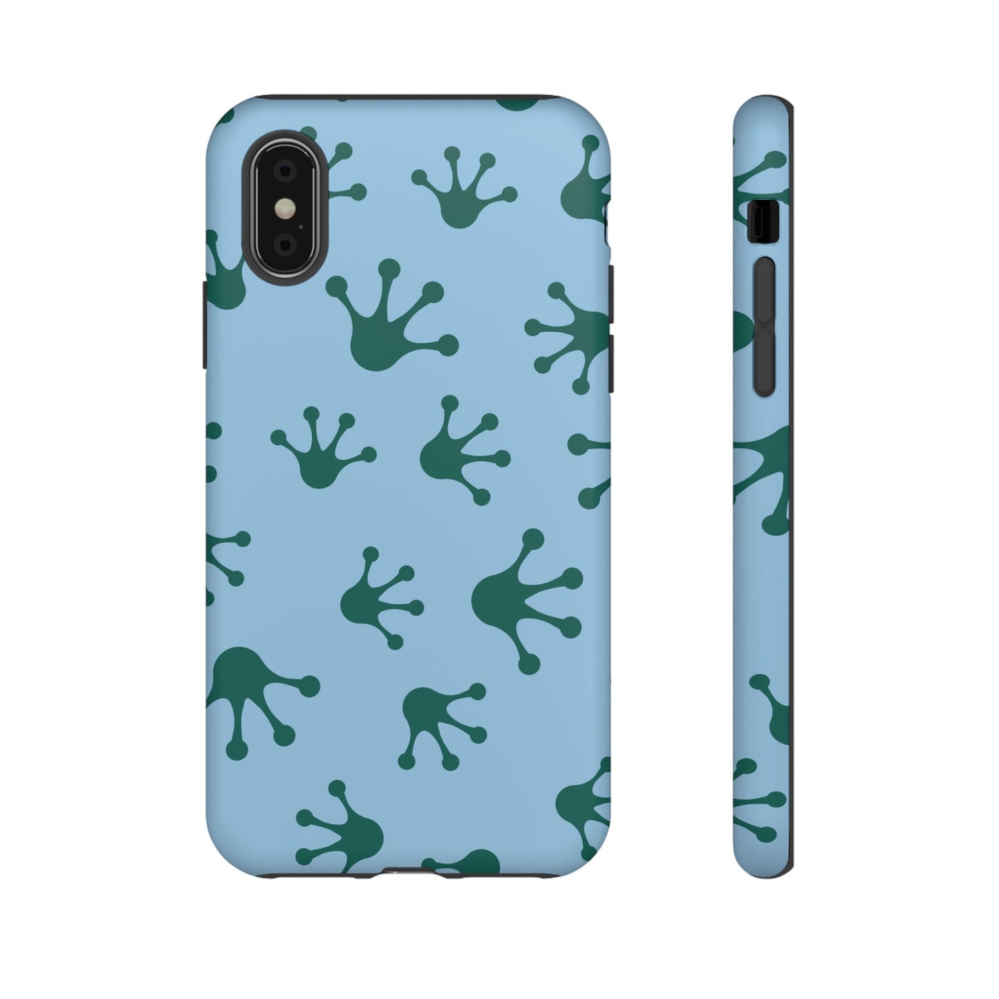 Frog Pattern Phone Case, Tough Cases for Nature Lovers, Unique Gift for Kids, Eco-Friendly Accessories, Stylish Cell Phone Cover, Cute Frog Print Pattern, Artsy Phone Cases