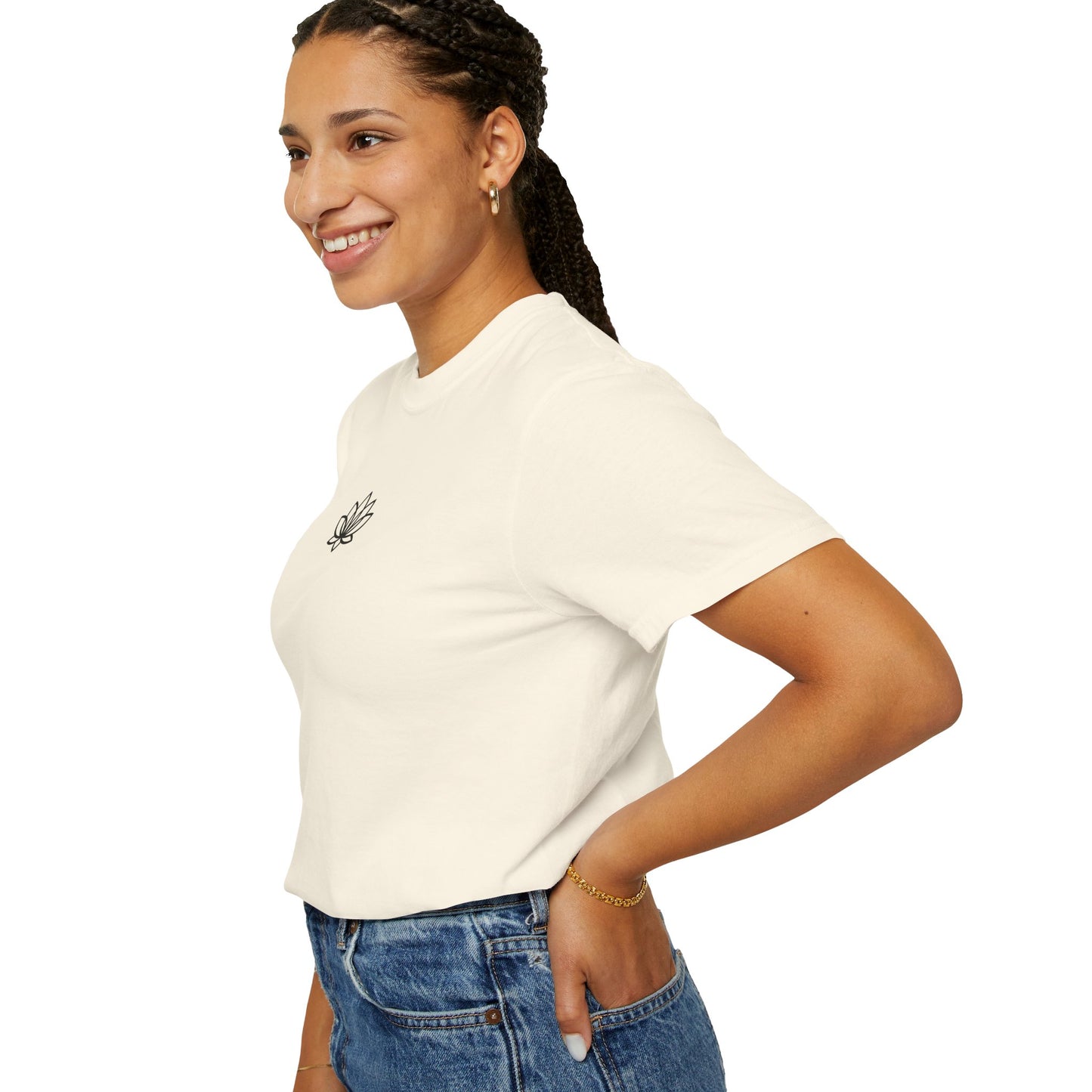 Lotus Bloom Unisex T-shirt, Soft Cotton Tee, Spiritual Gift, Meditation Wear, Casual Daily Outfit, Nature Lover Apparel