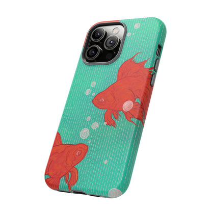 Vibrant Goldfish Phone Case, Colorful iPhone Cover, Ocean Vibe Accessory, Unique Gift for Fish Lovers, Cute Phone Cases