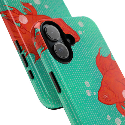 Vibrant Goldfish Phone Case, Colorful iPhone Cover, Ocean Vibe Accessory, Unique Gift for Fish Lovers, Cute Phone Cases