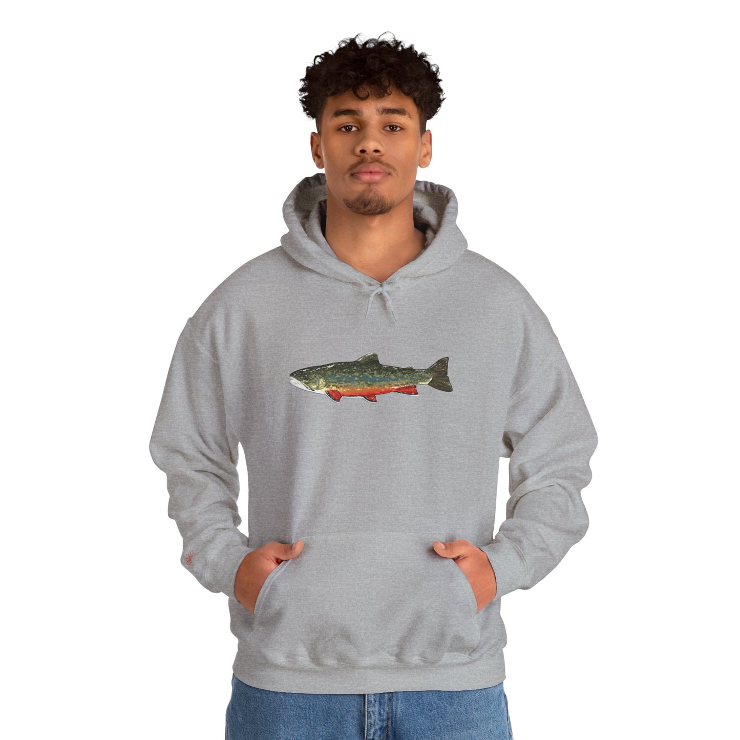 Trout Design Heavy Blend Hoodie, Fishing Gift, Outdoor Apparel, Comfortable Sweatshirt, Unisex Hoodie, Casual Fishing Wear