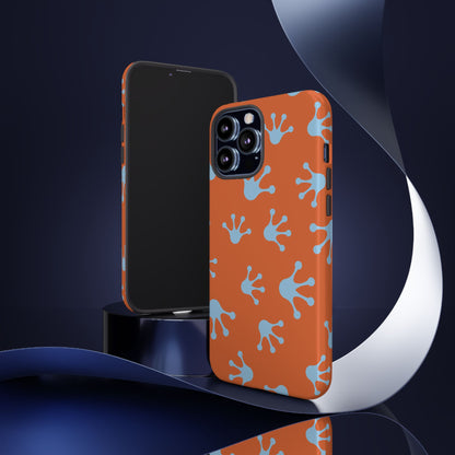 Frog Print Phone Case - Tough Cases, Orange Frog Design, Unique Gift, Fun Accessories, Vibrant Phone Cases, Cool Cases