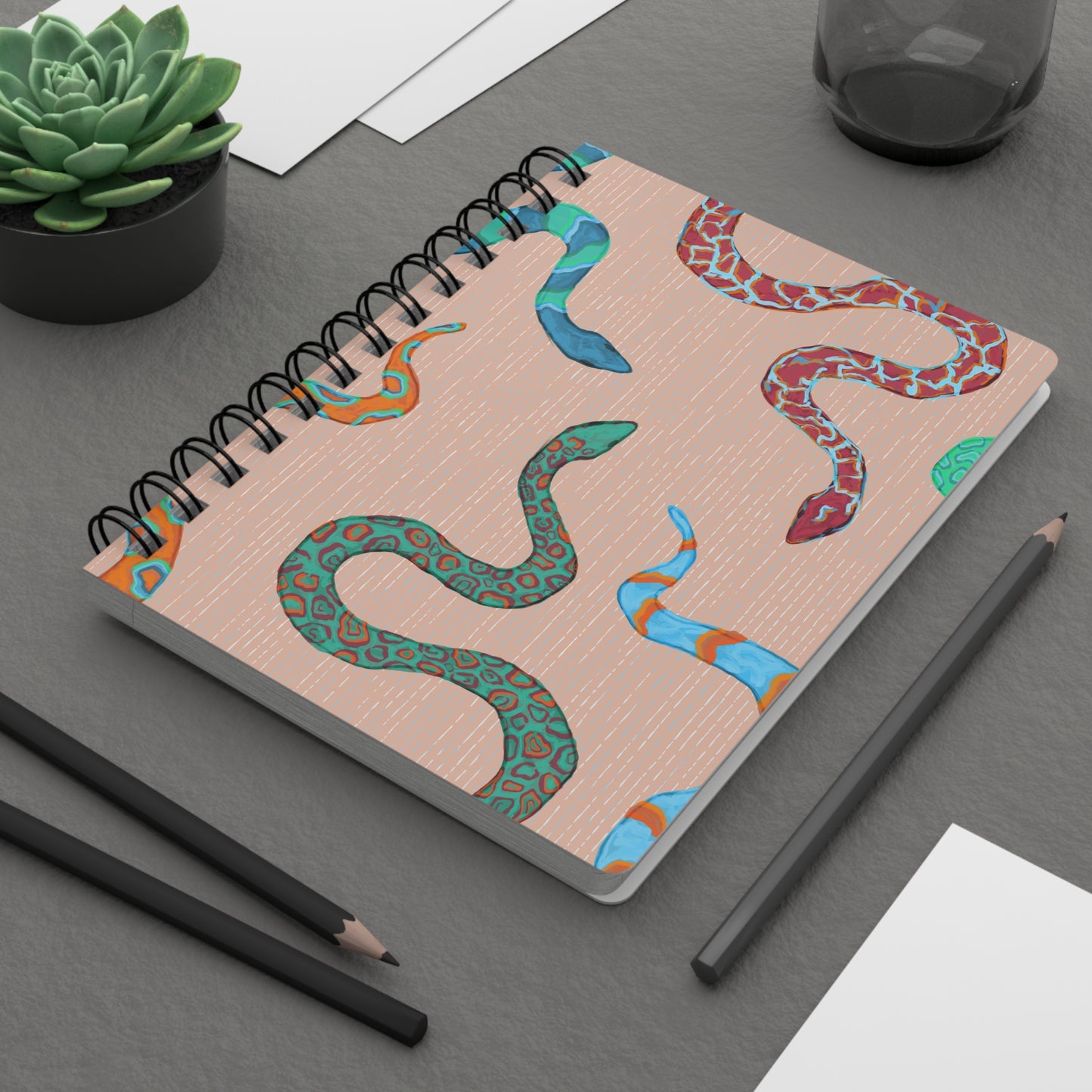 Vibrant Snake Pit Spiral Notebook