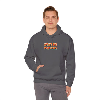 Vibrant Unisex Hoodie with Zen Frog and Snake Design, Cool Gift for Nature Lovers, Casual Wear for All Occasions, Gift for Her, Cool Hoodies