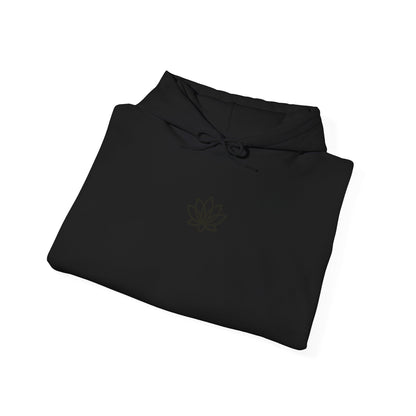 Lotus & Sun Graphic Hoodie - Cozy Unisex Sweatshirt, Trendy Casual Wear, Yoga Gift, Inspirational Apparel, Relaxed Style
