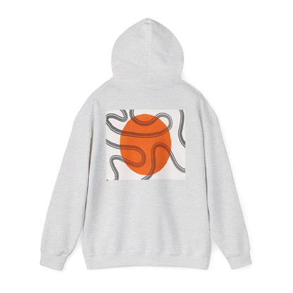 Lotus & Sun Graphic Hoodie - Cozy Unisex Sweatshirt, Trendy Casual Wear, Yoga Gift, Inspirational Apparel, Relaxed Style