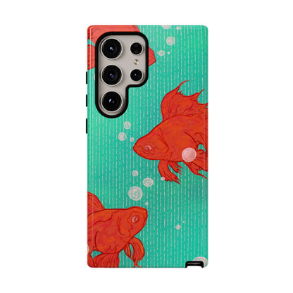 Vibrant Goldfish Phone Case, Colorful iPhone Cover, Ocean Vibe Accessory, Unique Gift for Fish Lovers, Cute Phone Cases
