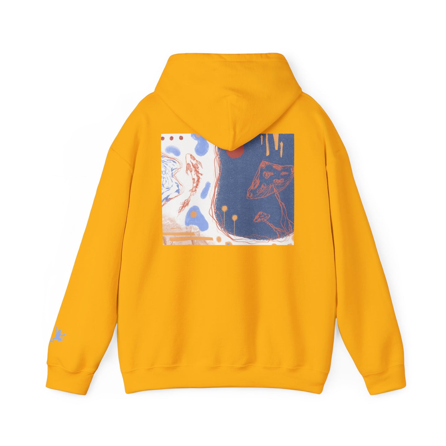 Artistic Unisex Hooded Sweatshirt - Cozy Streetwear for Comfort, Gift for Art Lovers, Perfect for Fall, Casual Style