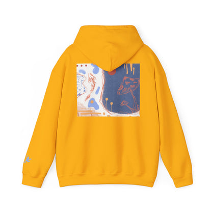 Artistic Unisex Hooded Sweatshirt - Cozy Streetwear for Comfort, Gift for Art Lovers, Perfect for Fall, Casual Style
