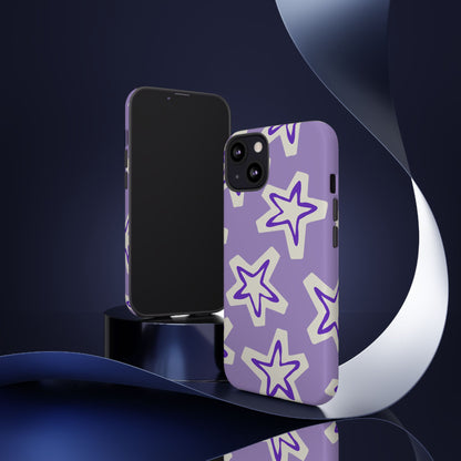 Starry Pattern Phone Case, Cute Star Design, Tough Phone Cover, Gifts for Her, Stylish Phone Accessory