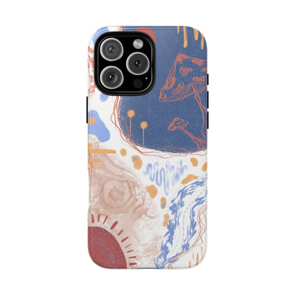 Artistic Phone Case with Abstract Design, Tough Phone Case, Unique Gift, Trendy Accessories, Modern Art Case, Stylish Tech Gear