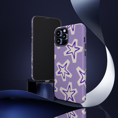 Starry Pattern Phone Case, Cute Star Design, Tough Phone Cover, Gifts for Her, Stylish Phone Accessory