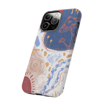 Artistic Phone Case with Abstract Design, Tough Phone Case, Unique Gift, Trendy Accessories, Modern Art Case, Stylish Tech Gear