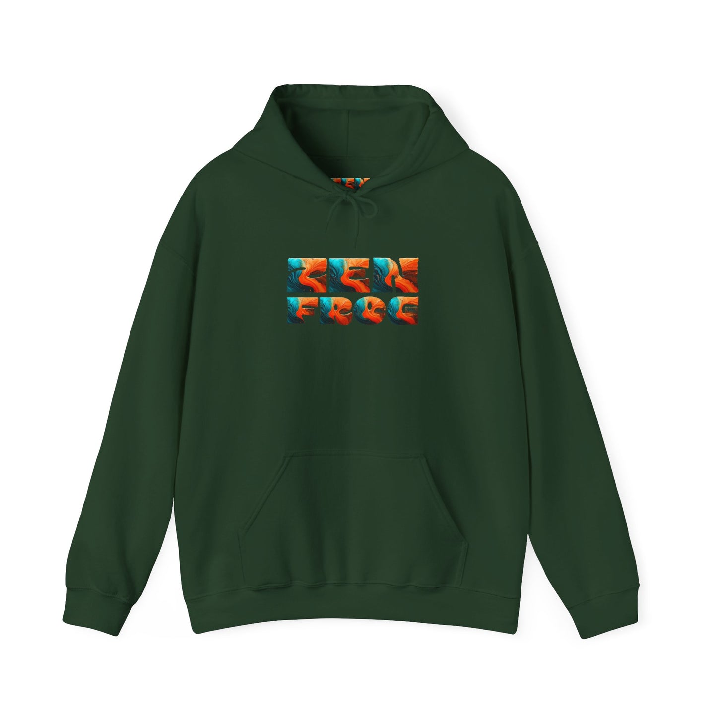 Zen Frog & Moon Unisex Hoodie, Cozy Sweatshirt for Relaxation, Gifts for Nature Lovers, Festival Wear, Everyday Comfort