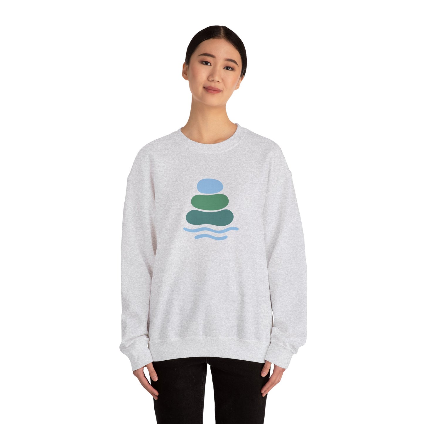Serene Balance Crewneck Sweatshirt, Cozy Layering Piece, Casual Everyday Wear, Ideal for Relaxation, Gift for Mindfulness Enthusiasts