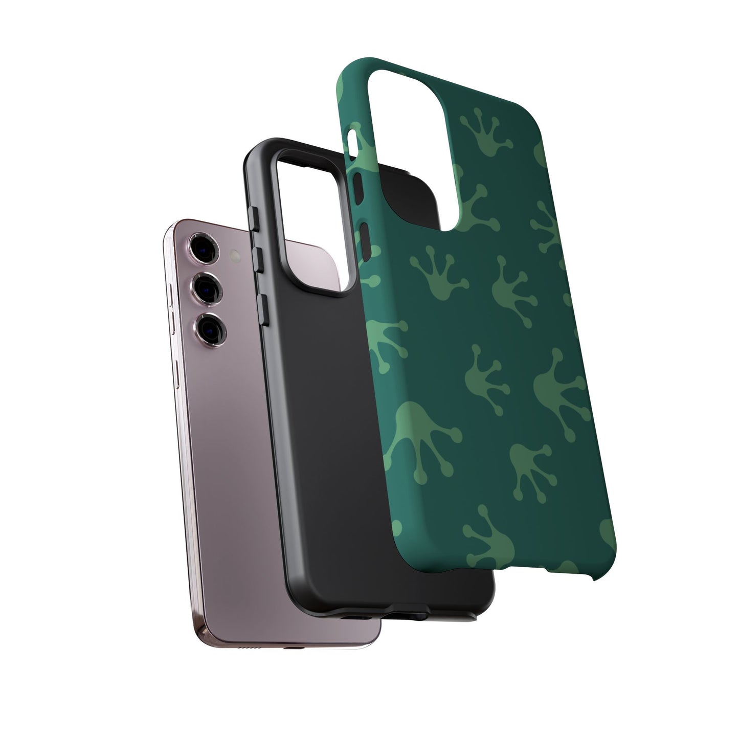 Frog Print Phone Case, Nature Lover Gift, Eco-Friendly Cover, Fun Green Design, Unique Frog Accessories