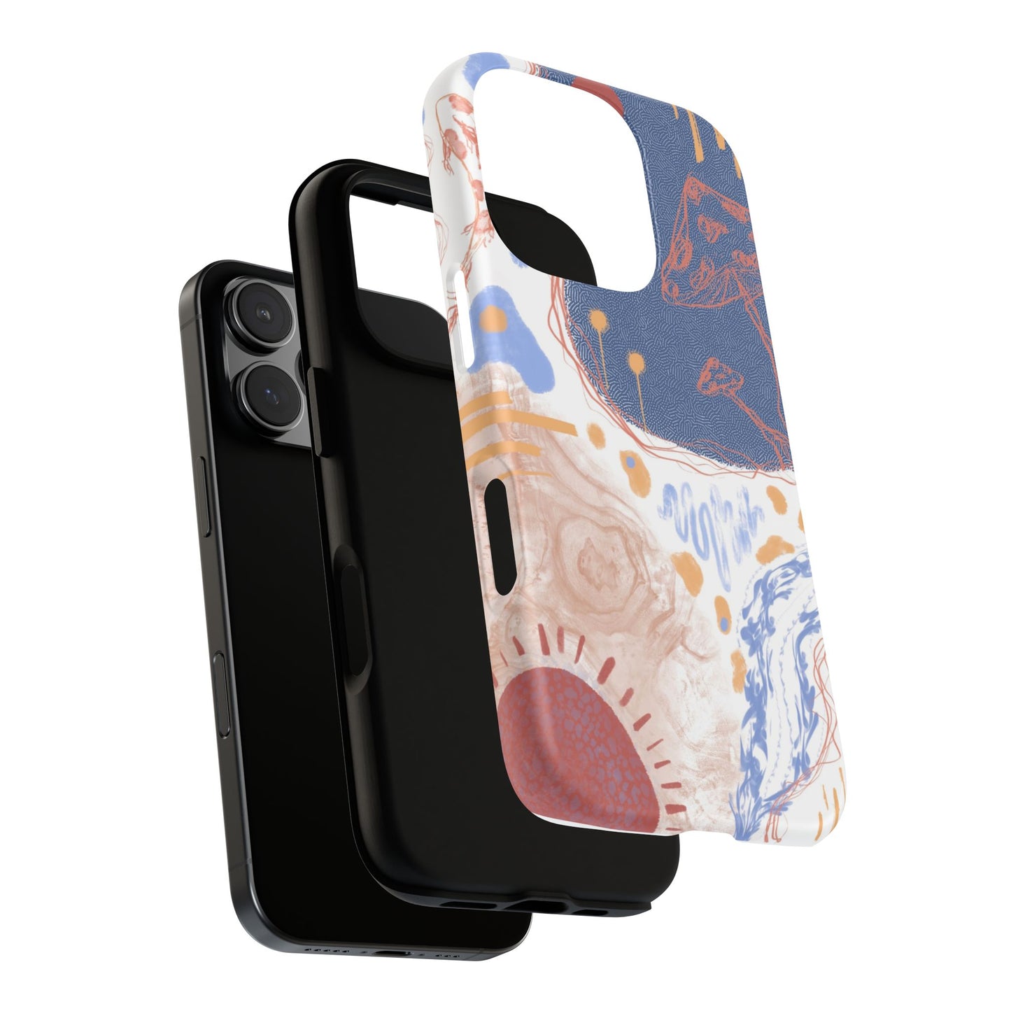 Artistic Phone Case with Abstract Design, Tough Phone Case, Unique Gift, Trendy Accessories, Modern Art Case, Stylish Tech Gear