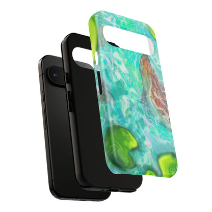 Watercolor Phone Case, Nature Lover Gift, Tough Phone Cover, Phone Accessory, Unique Design for Spring/Summer, Lily Pad, Fish Pond