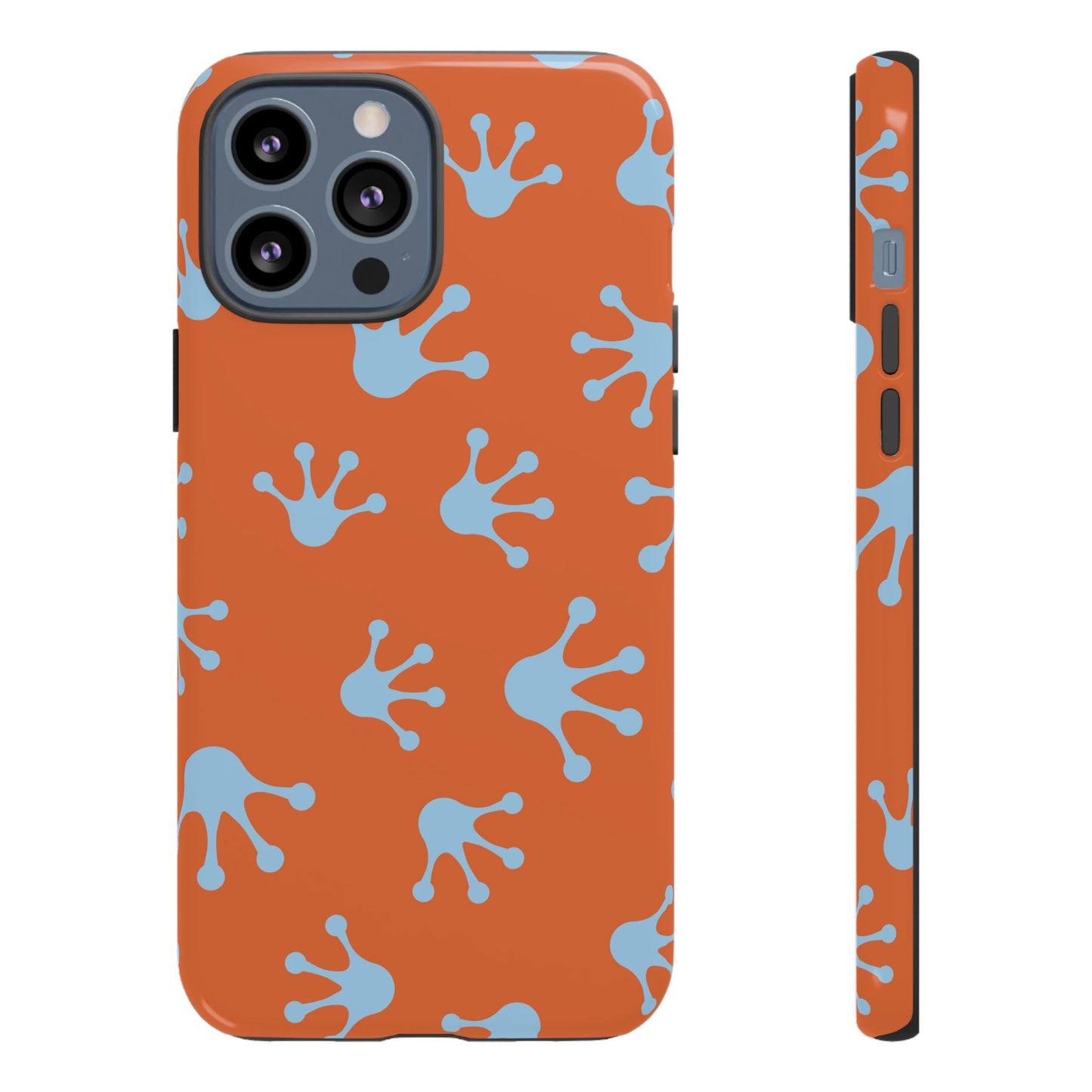 Frog Print Phone Case - Tough Cases, Orange Frog Design, Unique Gift, Fun Accessories, Vibrant Phone Cases, Cool Cases