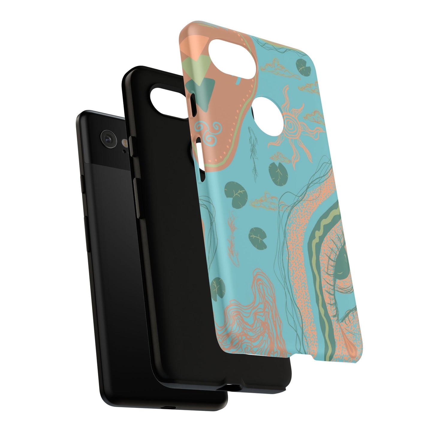 Whimsical Phone Case with Artistic Ocean Design, Floral Phone Cover, Unique Gift for Nature Lovers, Eco-Friendly Cell Accessories, [...]