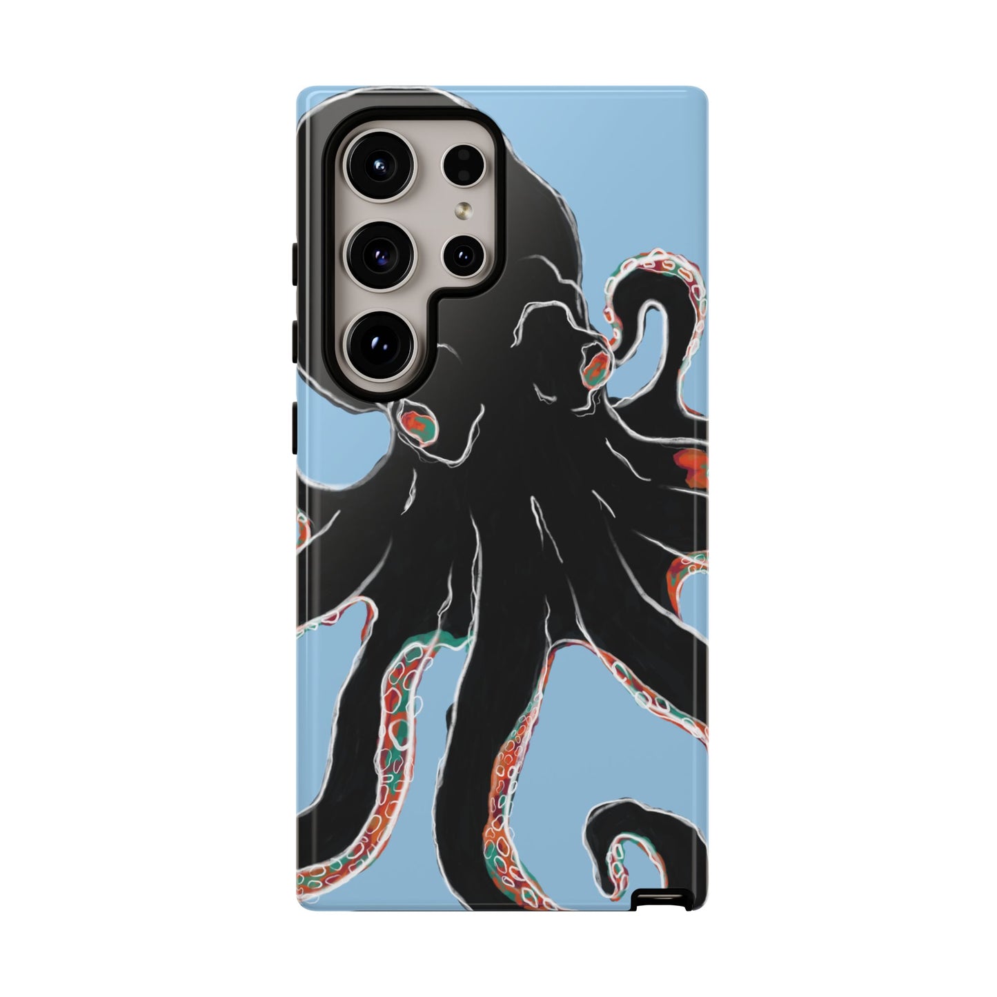 Octopus Tough Phone Case, Sea Creature Design, Ocean Lover Gift, Unique Phone Cover, Underwater Artwork