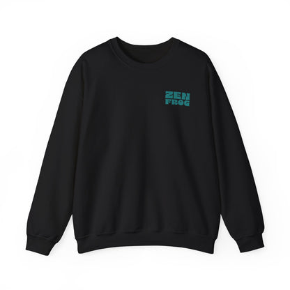 Zen Frog Crewneck Sweatshirt - Relaxed Vibe, Unisex Sweatshirt, Perfect for Cozy Days, Gift for Meditation Lovers, Casual Fashion