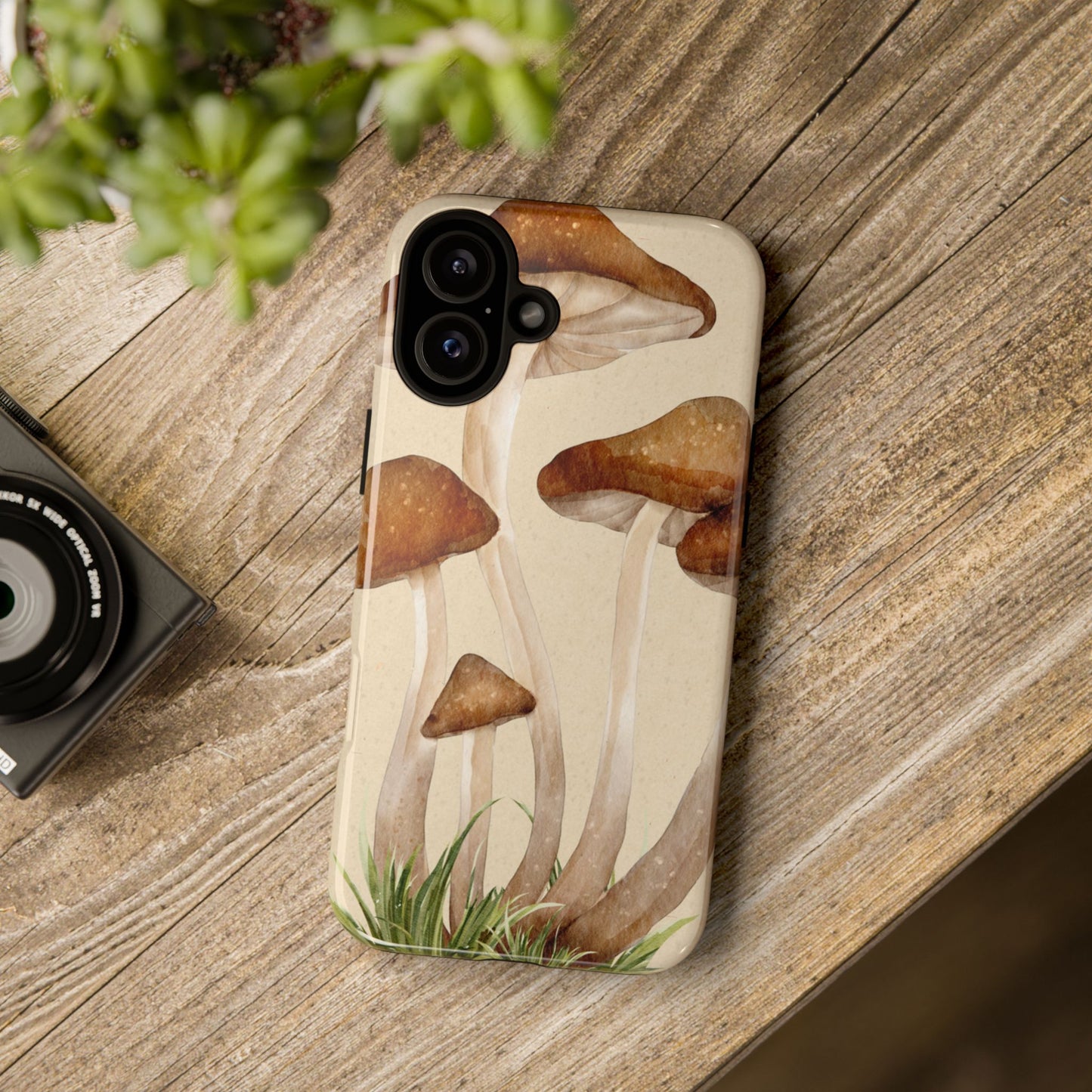 Mushroom Phone Case - Nature Lover, Eco-Friendly Gift, Cute Cell Phone Cover, Aesthetic Tech Accessory, Unique Fall Decor, Artsy Phone Cases, Cute, Gift for Her, Nature-inspired Designs, Durable Cases