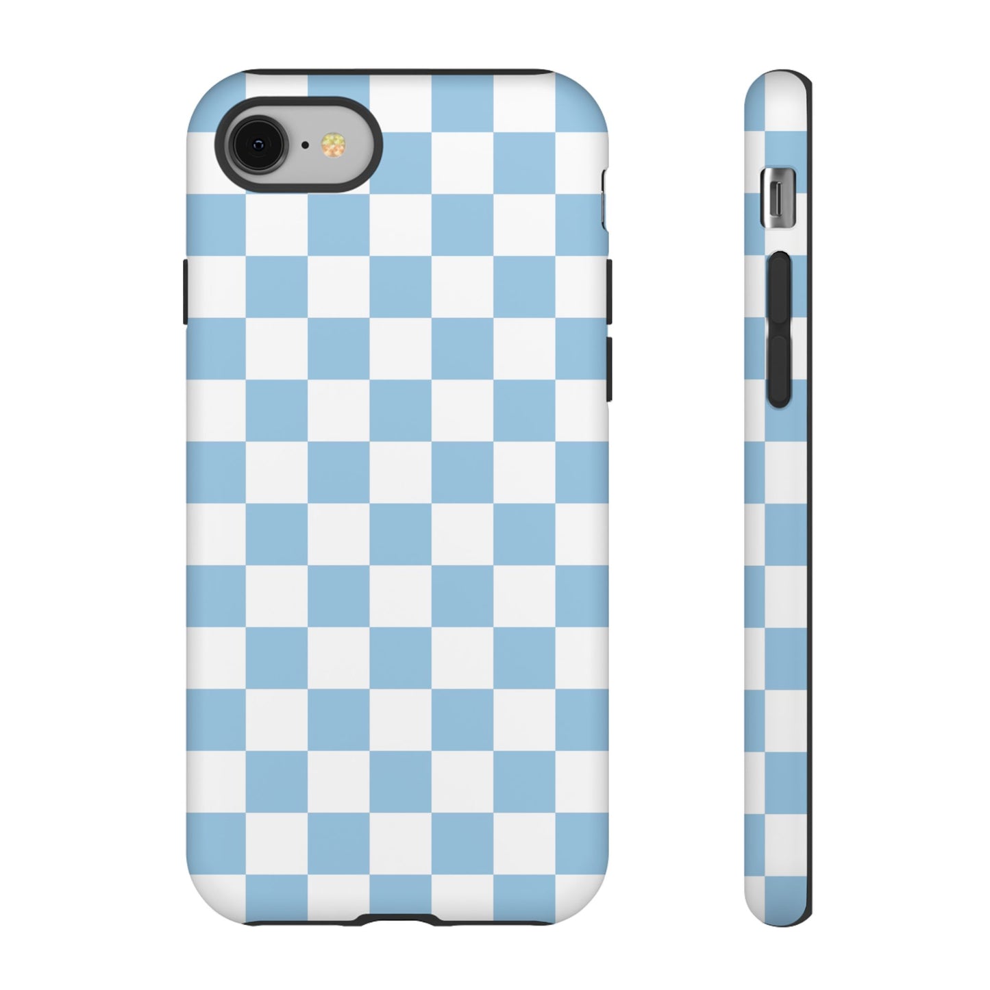 Blue Checkered Phone Case, Tough Phone Cover, Stylish Mobile Protector, Unique Gift for Him/Her, Trendy Accessories for Holidays