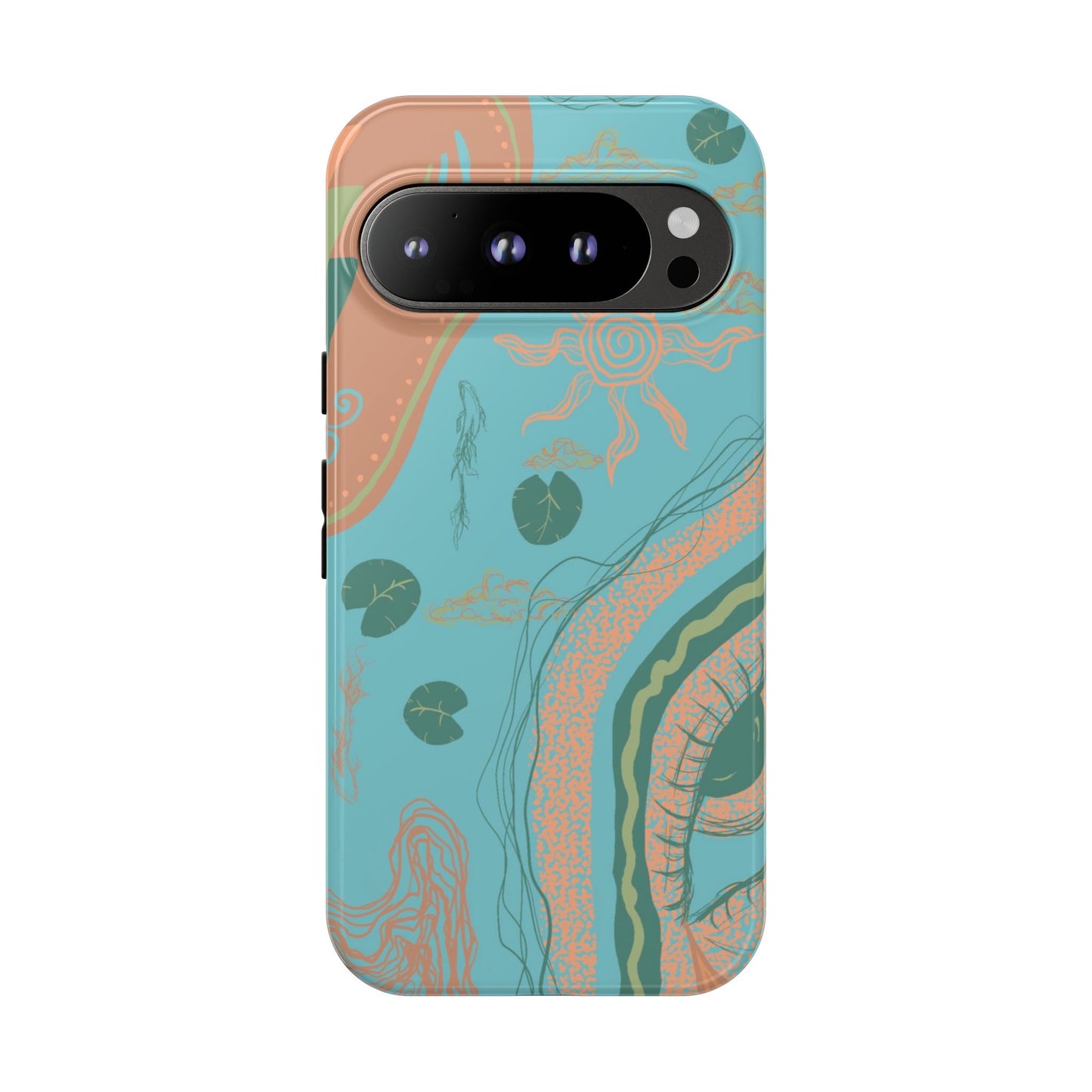 Whimsical Phone Case with Artistic Ocean Design, Floral Phone Cover, Unique Gift for Nature Lovers, Eco-Friendly Cell Accessories, [...]