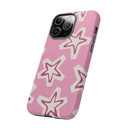 Starry Pink Phone Case | Tough Cases for Trendy Protection, Cute Gift, Fun Design, Holiday Match, Everyday Use