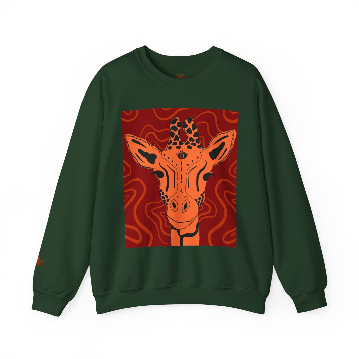 Giraffe Art Crewneck Sweatshirt, Cozy Giraffe Sweatshirt, Animal Lover Gift, Unique Sweatshirt for Friends, Cute Animal Apparel
