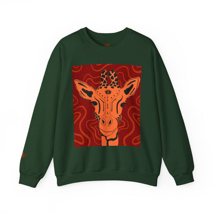 Giraffe Art Crewneck Sweatshirt, Cozy Giraffe Sweatshirt, Animal Lover Gift, Unique Sweatshirt for Friends, Cute Animal Apparel