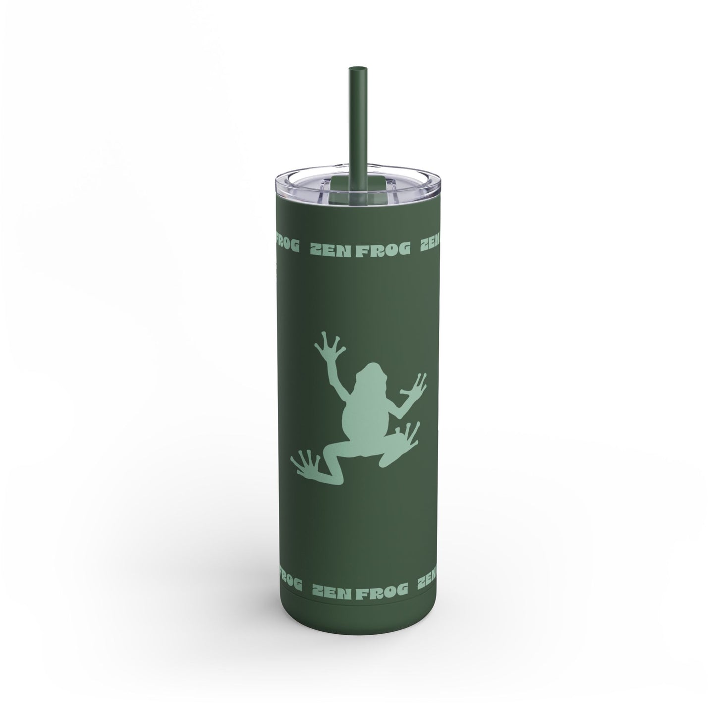 Zen Frog Skinny Tumbler, 20oz - Unique Drinkware for Nature Lovers, Eco-friendly Gift, Travel Cup, Summer Hydration, Stylish Reusable Cup