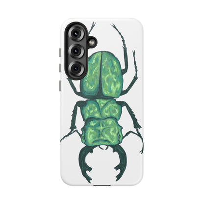 Green Beetle Phone Case - Tough Cases, Insect Lover Gift, Nature Lover Accessory, Unique Phone Cover, Eco-Friendly Design