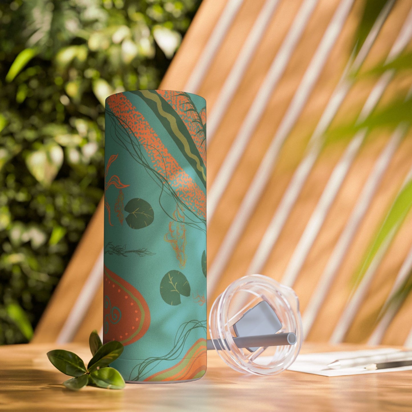 Vibrant Skinny Tumbler, Colorful Drinkware, Reusable Travel Mug, Eco-friendly Gift, Summer Hydration Cup, Stylish Beverage Container