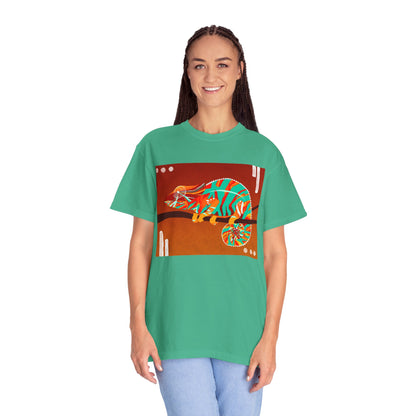 Vibrant Chameleon T-Shirt | Eco-friendly Fashion Tee, Unisex Graphic Tee, Animal Lover Shirt, Gift for Nature Enthusiasts