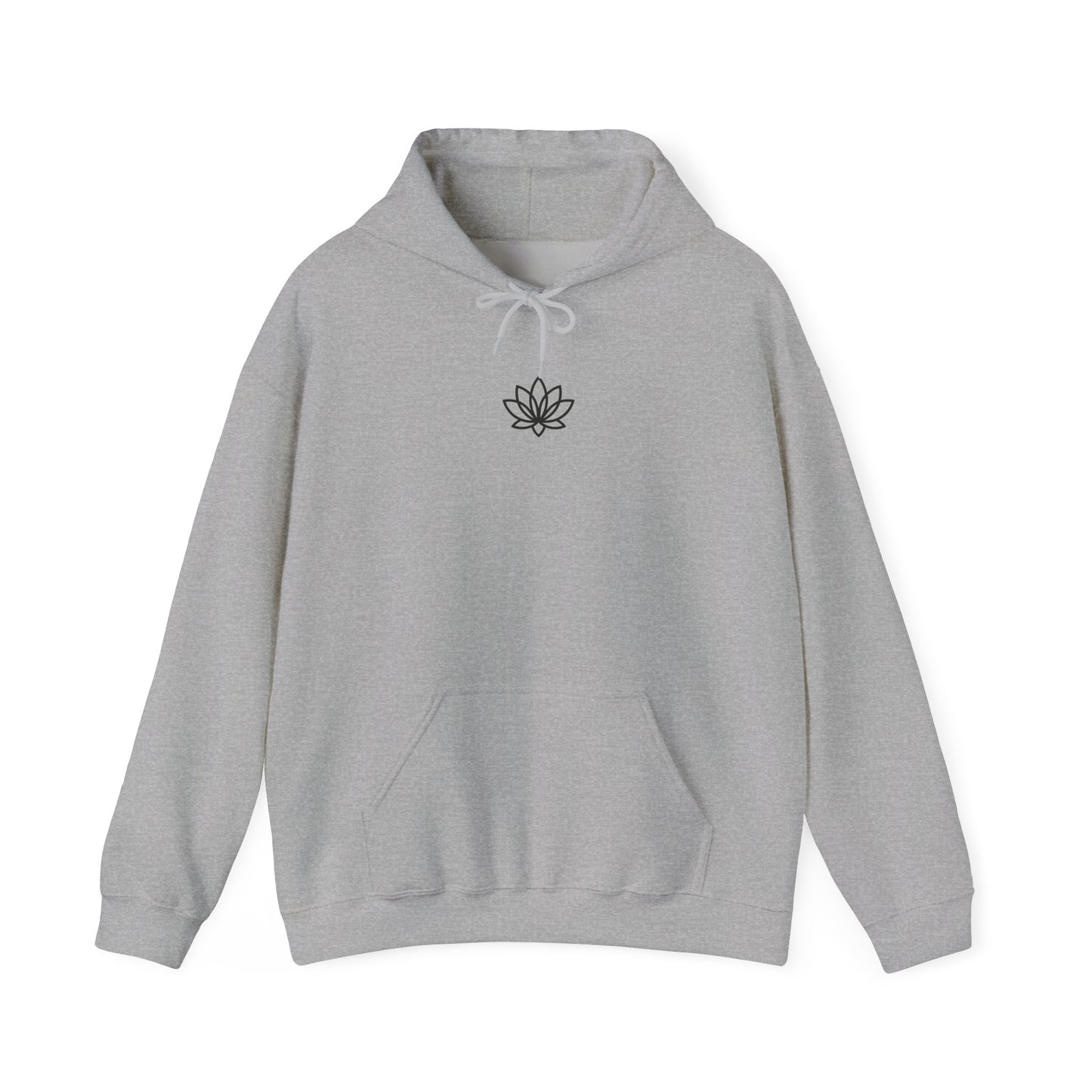 Lotus & Sun Graphic Hoodie - Cozy Unisex Sweatshirt, Trendy Casual Wear, Yoga Gift, Inspirational Apparel, Relaxed Style